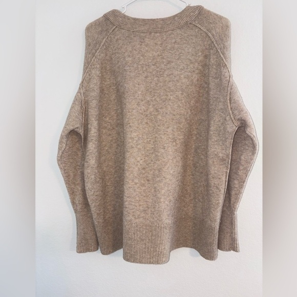 Aerie Soft Unreal V Neck Sweater in Oatmeal - Picture 12 of 13